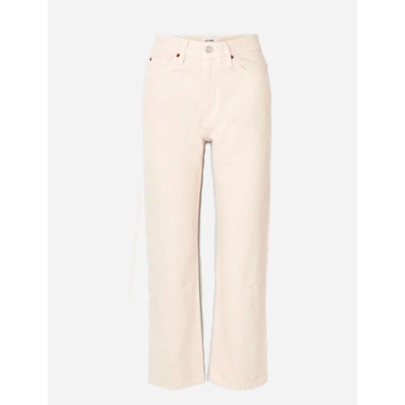 Re/done 70s Crop Boot $250 High Rise Jeans Vintage White Size 32 NWT - Picture 2 of 10